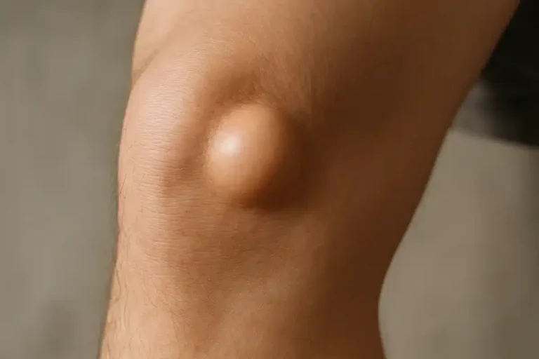 Cisto de Baker na frente do joelho