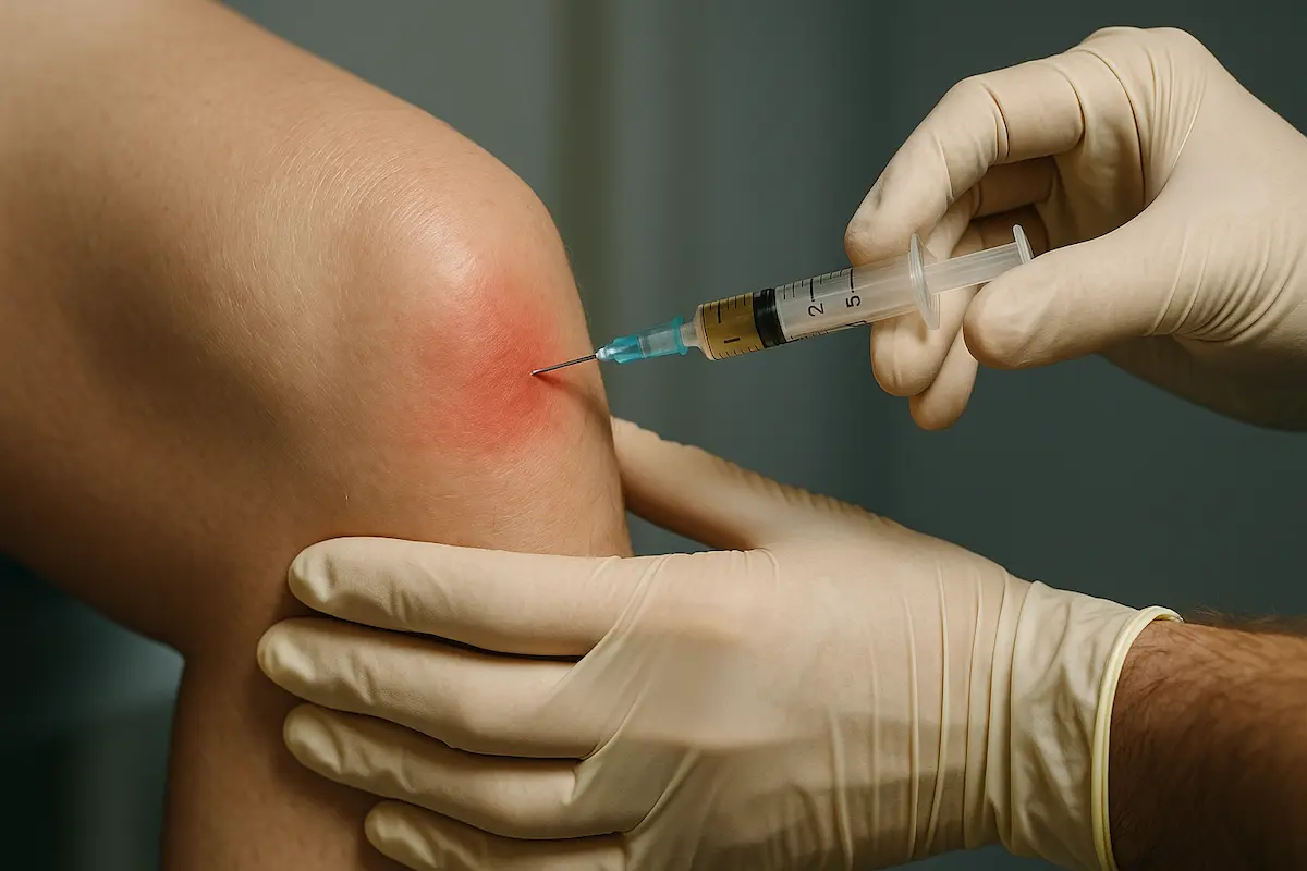 Fiz infiltração no joelho e continua doendo