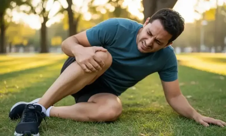 Joelho quebrado consegue andar