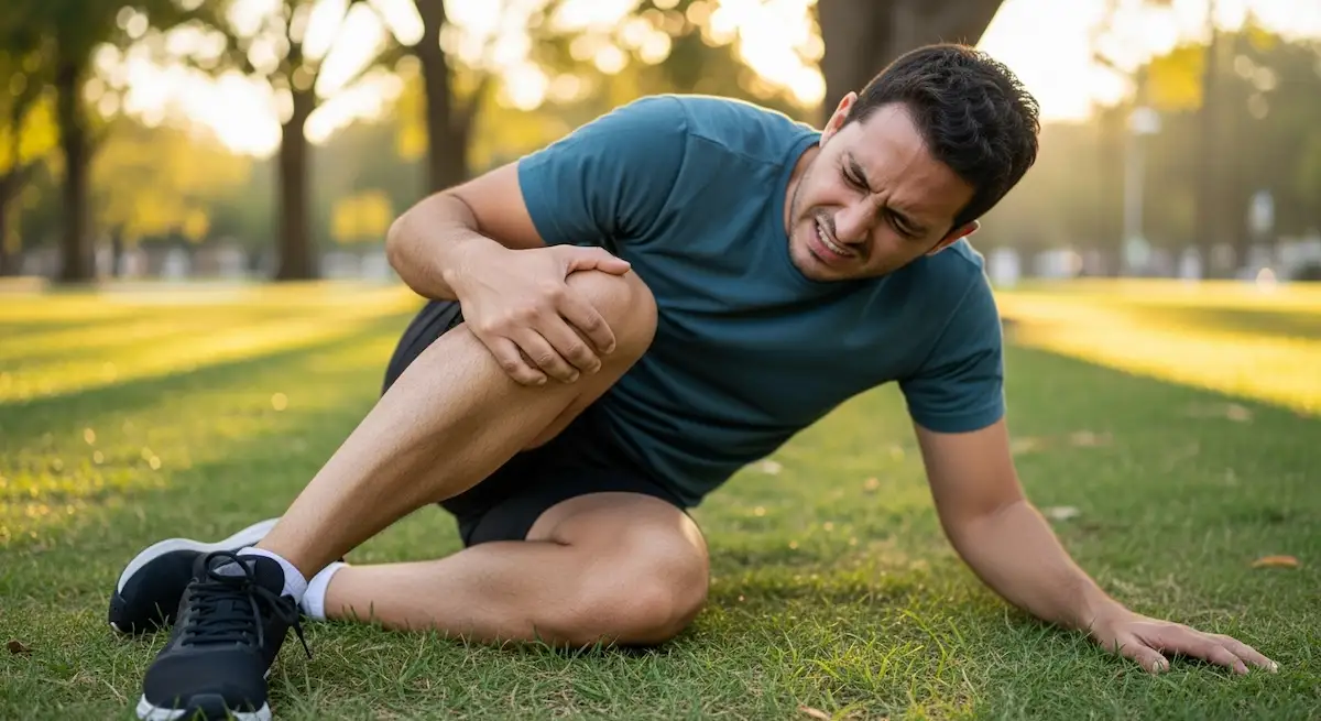 Joelho quebrado consegue andar